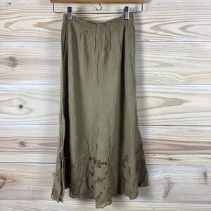 Vintage Softgirl Orchid Skirt‎ Small Eyelet Lace Midi Prairie Indie Tomato Girl